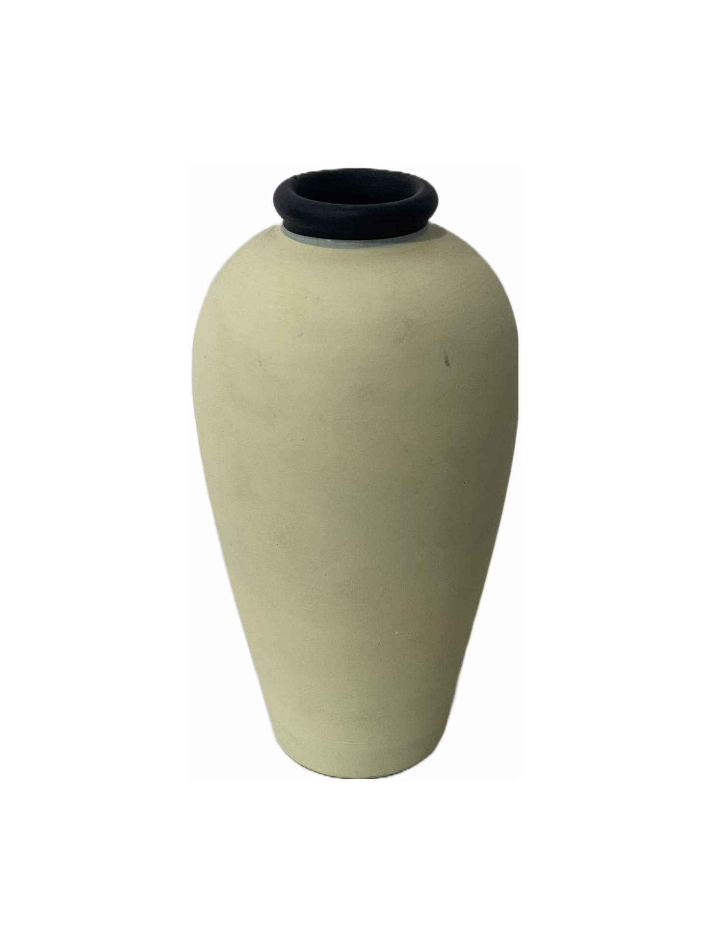 White Warli vase round